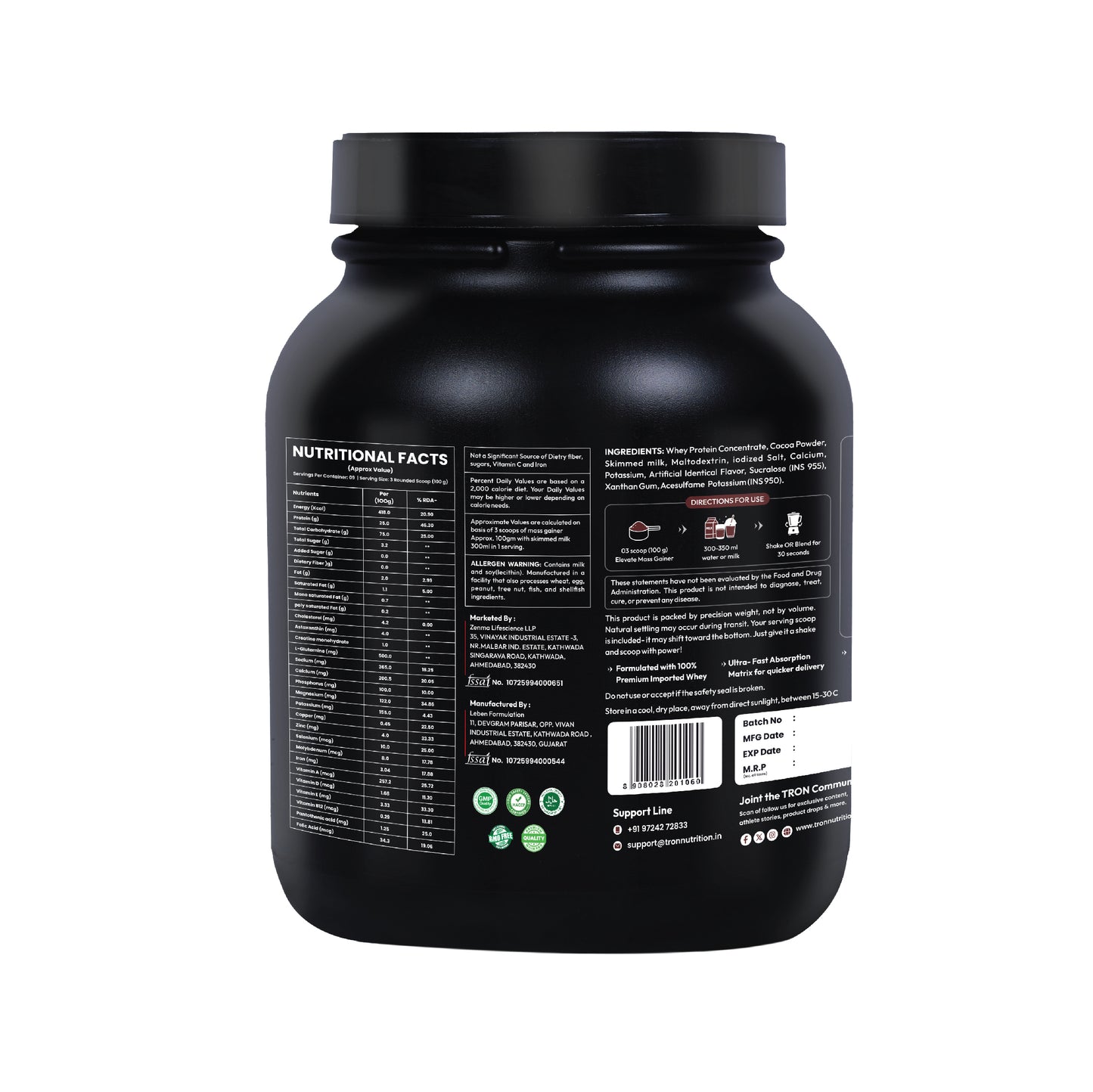 Tron Elevate Mass Gainer Combo