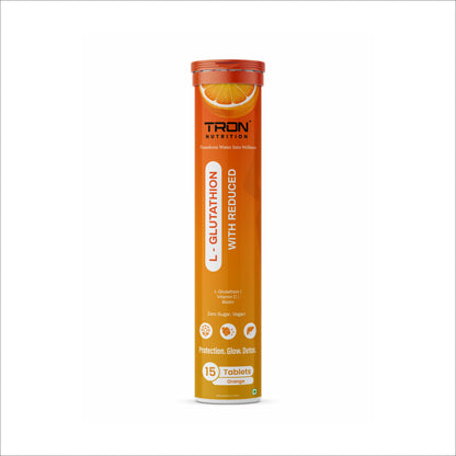 Tron L-Glutathione Effervescent | Skin Glow | Hair Support | Zero Sugar | Strawberry
