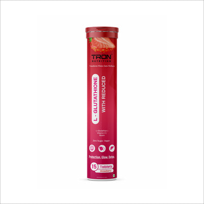 Tron L-Glutathione Effervescent | Skin Glow | Hair Support | Zero Sugar | Strawberry