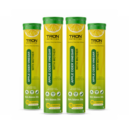 Tron ACV Effervescent with Mother | Gut Detox | Metabolism Support | Zero Sugar | Green Apple