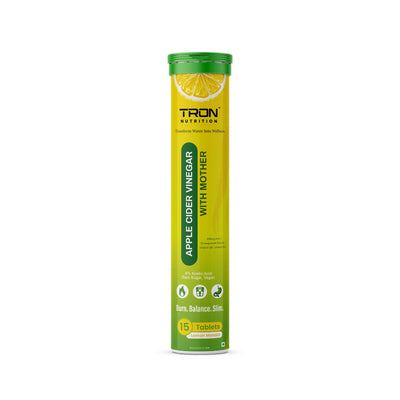 Tron ACV Effervescent | Weight Management | Gut Detox | Metabolism Support | Zero Sugar | Green Apple