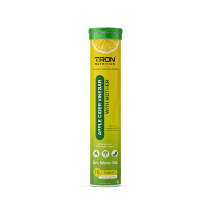 Tron ACV Effervescent with Mother | Gut Detox | Metabolism Support | Zero Sugar | Green Apple