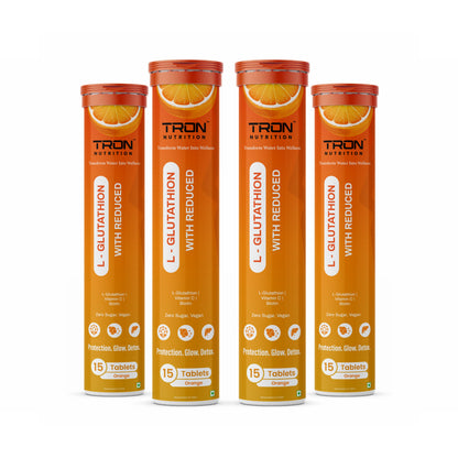 Tron L-Glutathione Effervescent | Skin Glow | Hair Support | Zero Sugar | Strawberry